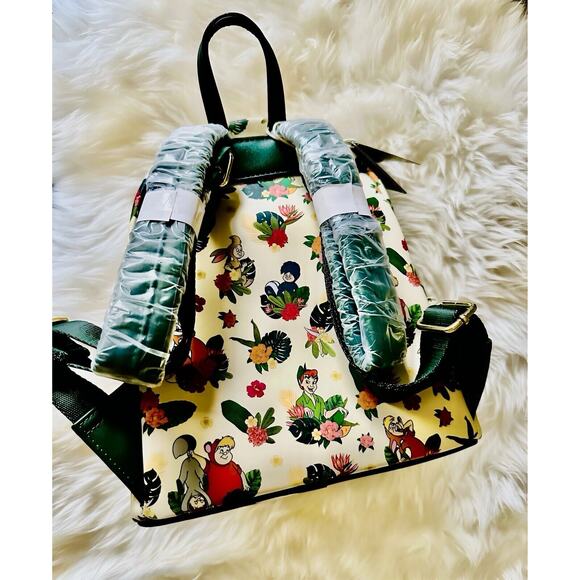 *NEW LE* Loungefly Disney Peter Pan Lost Boys Floral Allover Print Mini Backpack - Picture 2 of 4